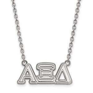 Sterling Silver Alpha Xi Delta Medium Necklace